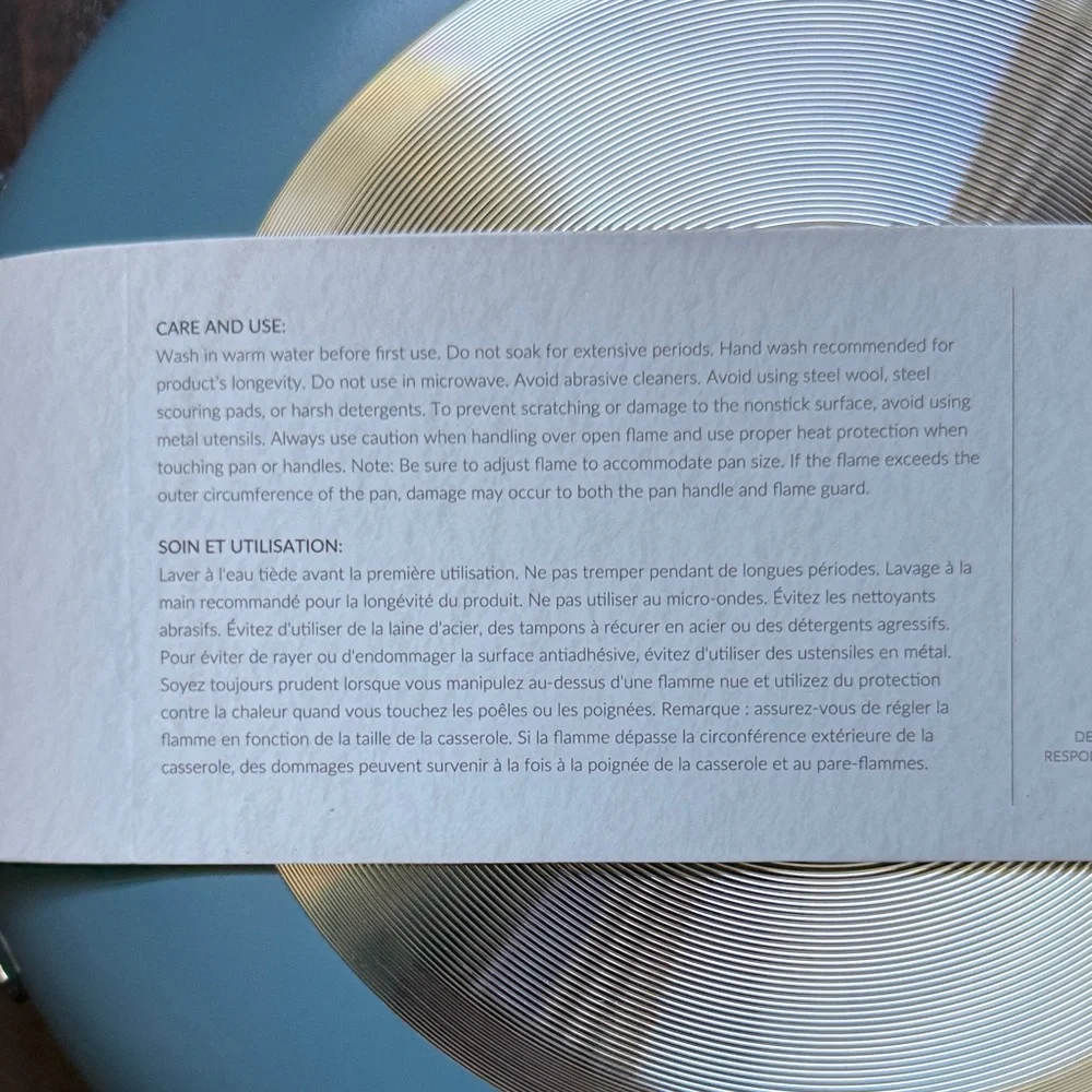 Blue Ceramic Nonstick Dual Handle Fry Pan - Picture 5 of 7